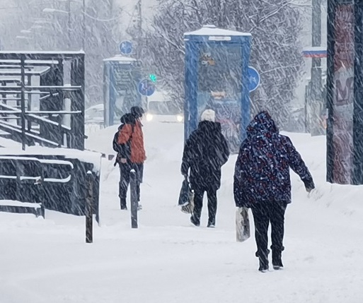 Непогода в Мурманской области Снегопад