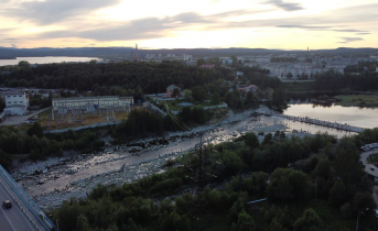 Рыбаки оккупировали реку в Кандалакше, фото Река Нива