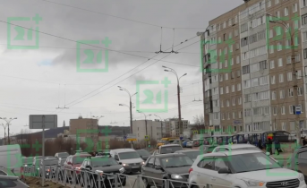 Большая пробка в Мурманске Пробка