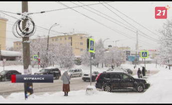 Стало известно, когда в Мурманской области закончатся снегопады Снегопад