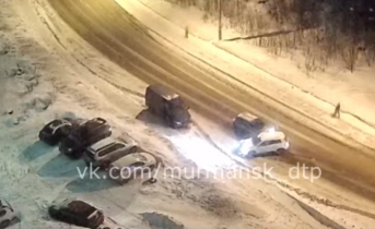 Момент ДТП в Мурманске попал на видео ДТП
