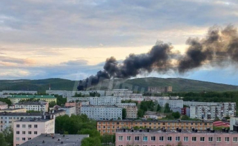 Серьезный пожар в Мурманске Пожар