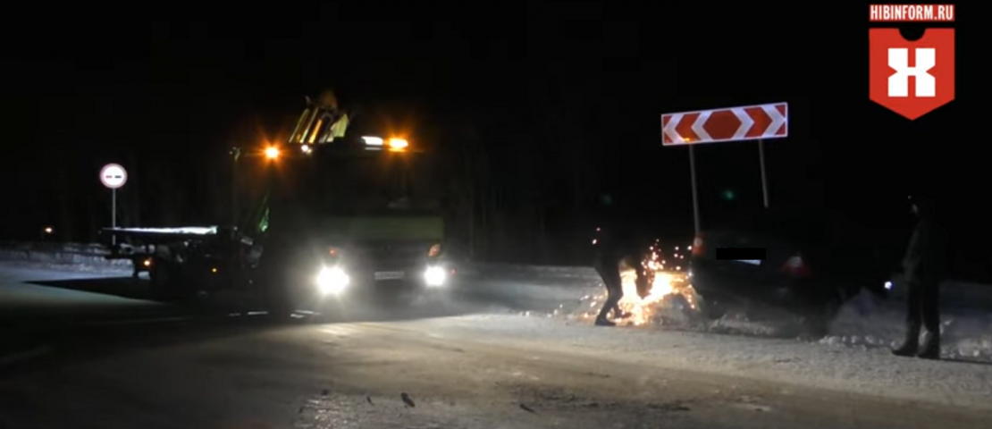 Автомобиль намотало на отбойник в результате серьезной аварии в Мурманской области ДТП