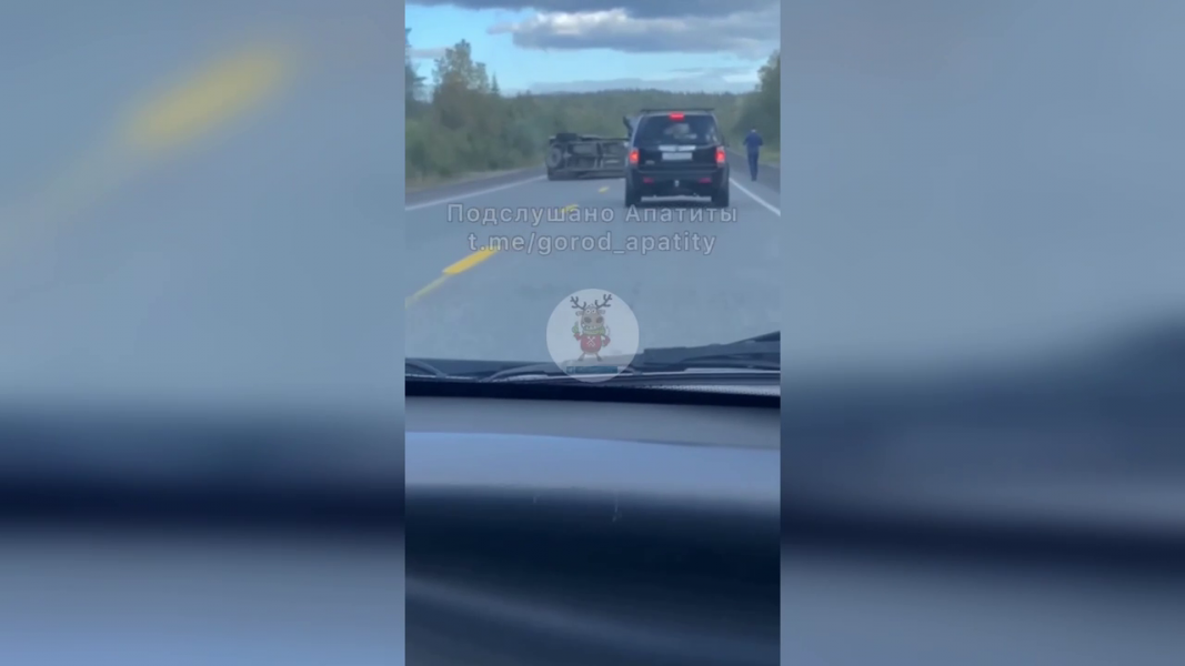 Последствия серьезного ДТП в Мурманской области попали на видео Авария