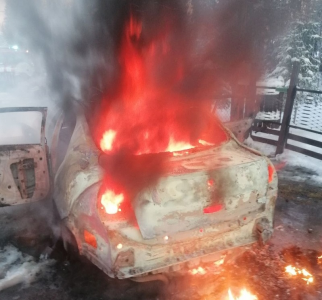 Пожар, автомобиль