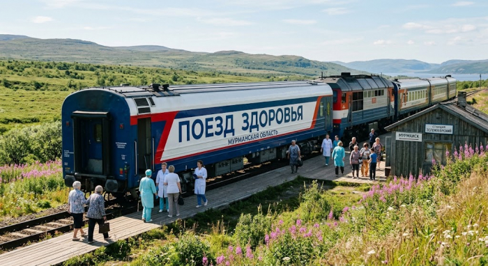 В Мурманской области начал работу «Поезд здоровья»