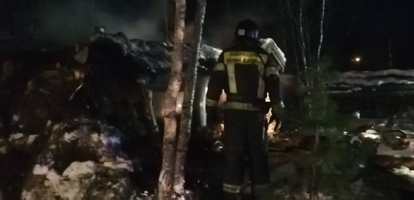 В Мурманской области горела баня Пожар
