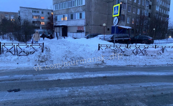 В Мурманске «исправили» пешеходный переход Пешеходный переход