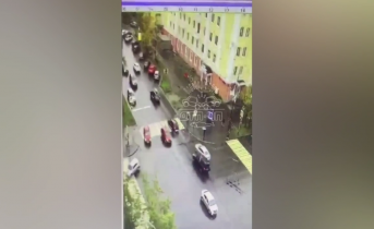 Момент ДТП в центре Мурманска попал на видео ДТП