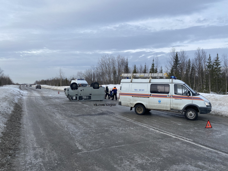 На трассе в Мурманской области перевернулся «УАЗ» ДТП