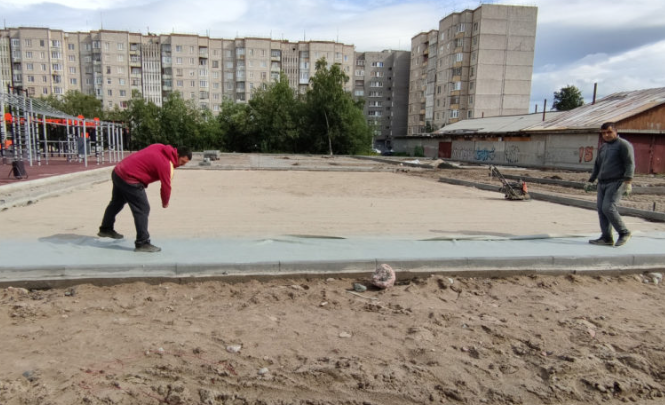 В Мончегорске обустраивают тематическую площадку Площадка