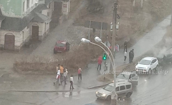 Момент ДТП в центре Мурманска попал на видео ДТП
