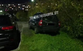 Странная парковка во дворе возмутила мурманчан Парковка