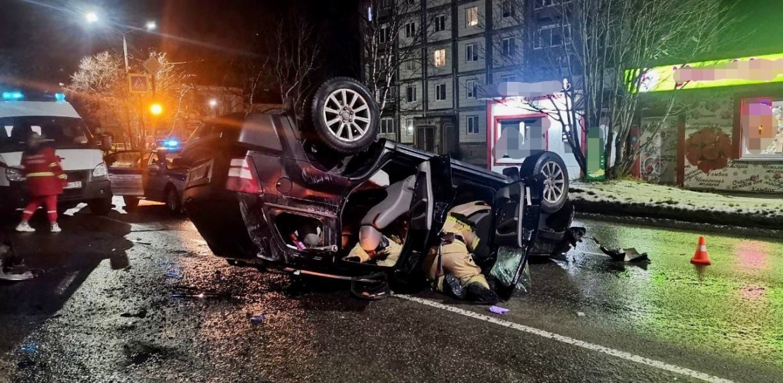 Момент жесткого ДТП в Мурманской области попал на видео ДТП