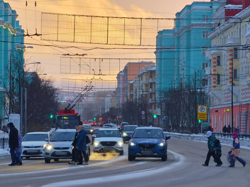 Авария в Мурманске Дорога