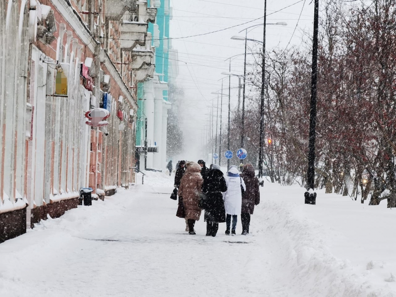 Сильный снегопад накроет Мурманскую область Мурманск
