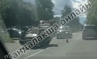 В Мурманской области автомобиль перевернулся на крышу ДТП