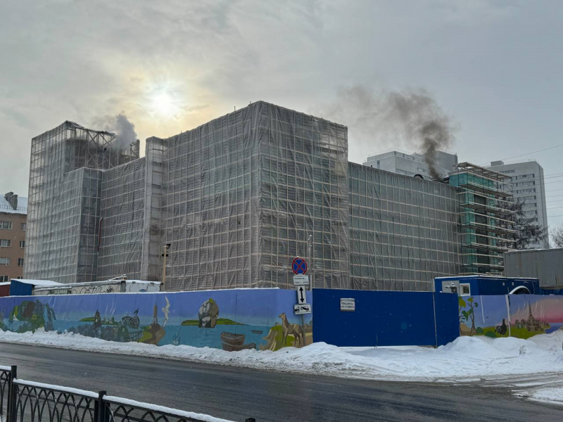 В центре Мурманска замечено возгорание Пожар