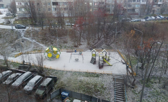 Мурманск накрыло снегом Мурманск