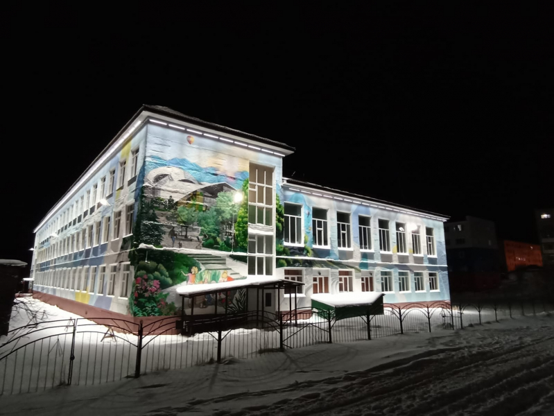 Яркая подсветка домов появилась на домах в Мурманской области Подсветка