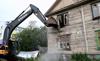 Снос домов в Мурманске попал на видео Снос домов