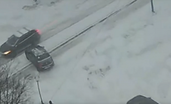 Необычная авария в Мурманской области попала на видео ДТП