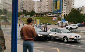 Две иномарки не поделили дорогу у кинотеатра «Мурманск» ДТП
