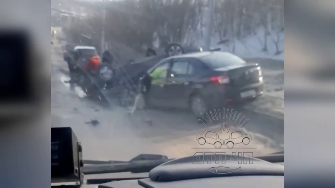 Результат массовой аварии в Мурманске Авария