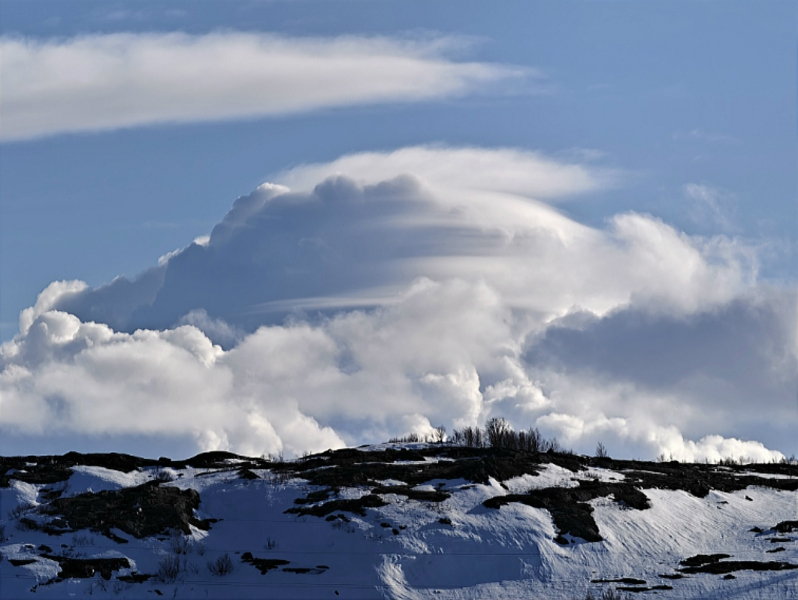 «Это большая удача». Редкое явление наблюдали в Мурманской области Облако