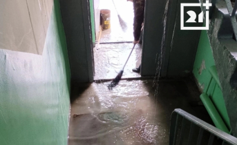 Девять этажей под водой: жители дома в Мурманске пожаловались на коммунальную аварию потоп