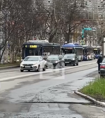 В Мурманске встали троллейбусы из-за повреждения кабелей Троллейбус